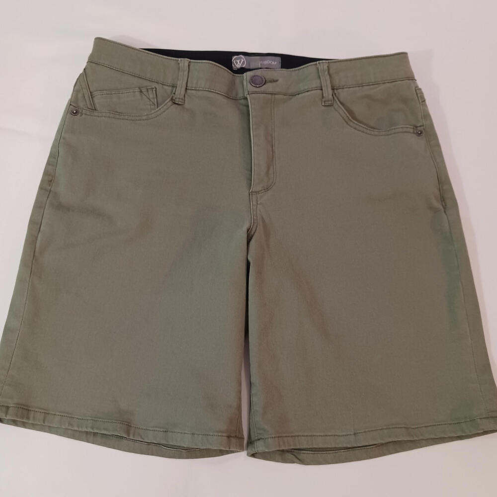 Wit & Wisdom L822VMX2 Men's Green Cotton Blend Shorts Size 12 (34×9)